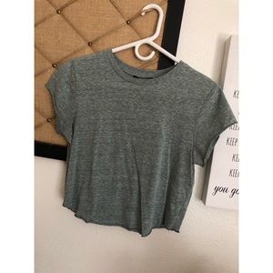 green crop top